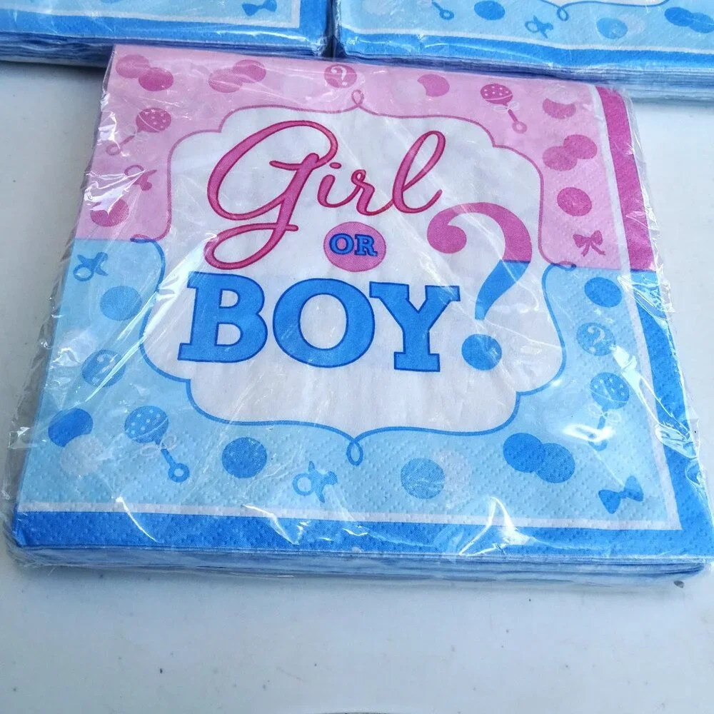 Gender Revealing Party Napkins 3 Pkg